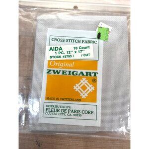 Zweigart Aida Cross Stitch Fabric 18 Count 12" X 17"